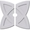 Ekena Millwork Cosmo Architectural Grde PVC Contemporary Ceiling Medallion, Two Piece, 26"OD x 3"ID x 9 3/4"C x 1"P CMP26CM2-03000 - alternate 1